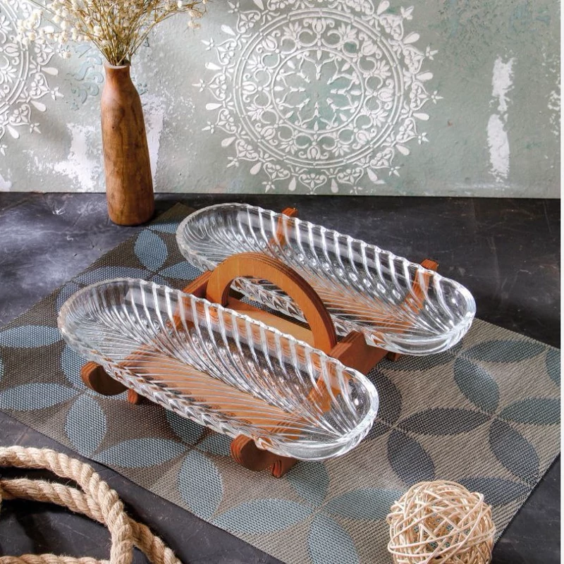 استند چوبی شیرینی خوری 2 طبقه