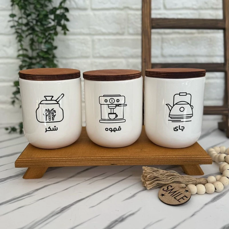 ست پاسماوری بانکه سرامیکی عکس دار فارسی