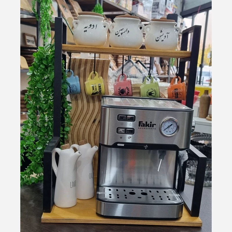 استند چوبی فلزی اسپرسو کافی بار